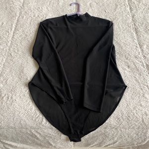 Mesh long sleeve body suit